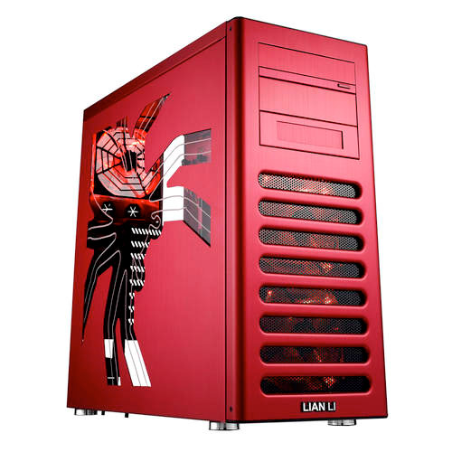 Lian Li Dazzles With Spider Red PCFI Mid Tower PC Chassis