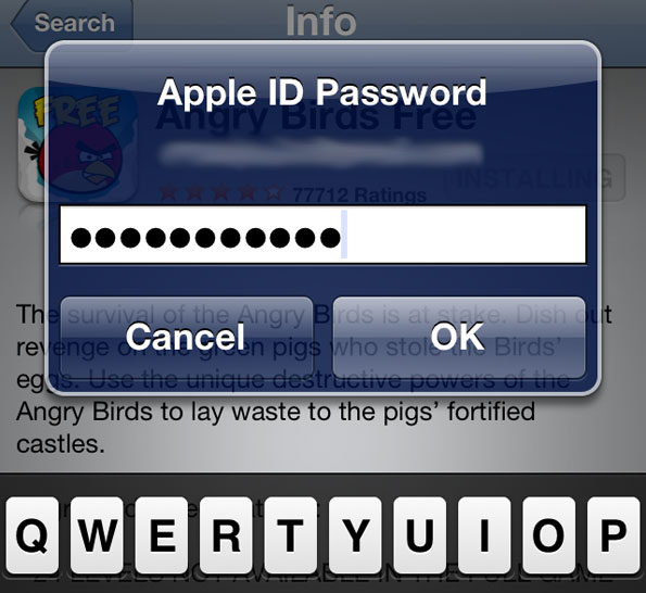 Apple App Store ID Password