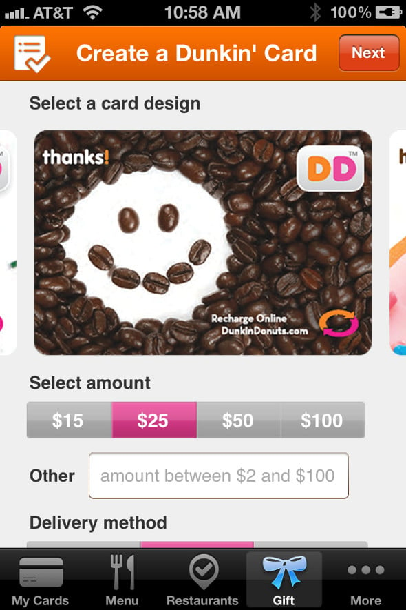 Dunkin' Donuts Mobile App
