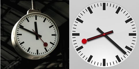 Apple Swiss clock