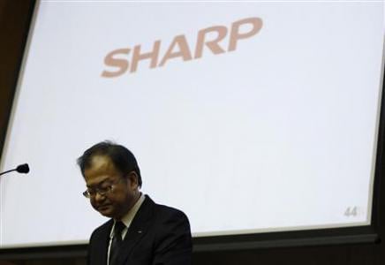 Sharp president Takashi Okuda