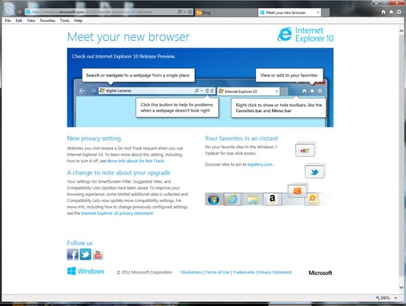 Internet Explorer 10 On Windows 7