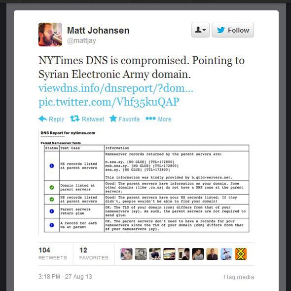 The New York Times and Twitter were hacked by a group calling itself the S.E.A.