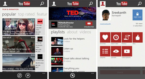 YouTube for mobile